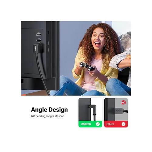 UGREEN 10172 Right Angle 90 Degrees Down Angle 4K HDMI 1M Cable