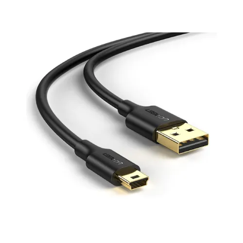 UGREEN 10355 USB 2.0 A Male to 5-Pin Mini USB Male Gold-Plated Data Cable 1M Black