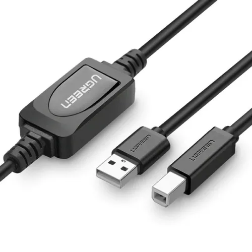Ugreen 10362 2.0A USB-A Male to USB-B Male Active Printer Cable 15m