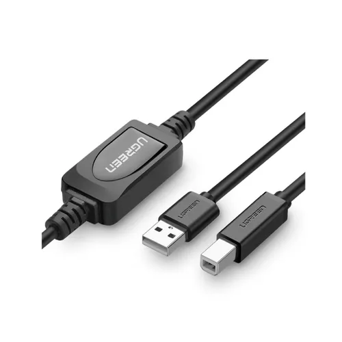 Ugreen 10374 USB2.0 A Male To BM Active Printer Cable 10M Black