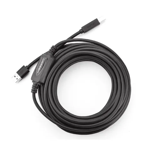 UGREEN 10374 USB2.0 A Male To BM Active Printer Cable 10M Black