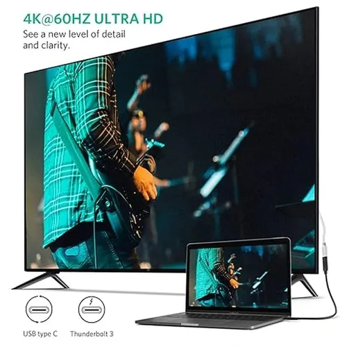 UGREEN 10387 Type-C Male to Type-C Female Audio &amp; Video USB Extension 1M Cable