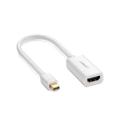 Ugreen 10460 Mini DP Male To HDMI Female Converter Cable - White