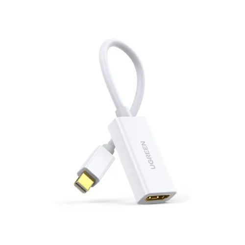 Ugreen 10460 Mini DP Male To HDMI Female Converter Cable – White