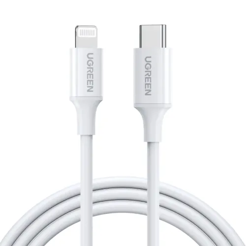 Ugreen 10493 Type-C to Lightning PD Fast Charging Cable 1m White