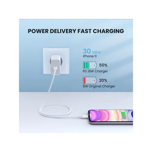 UGREEN  10493 USB-C to Lightning PD Fast Charging Cable MFi Certified