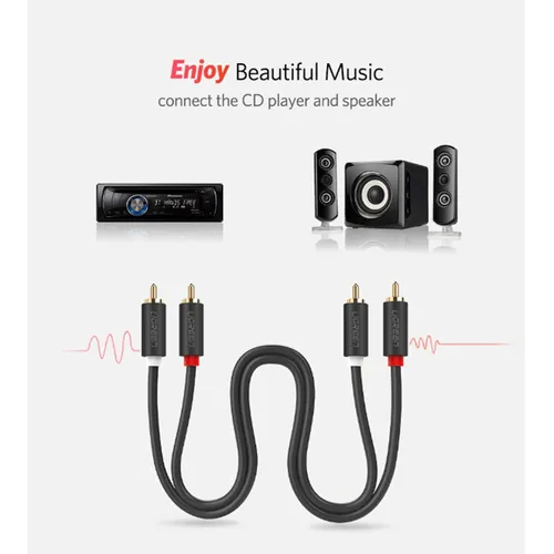 UGREEN 10518 2RCA Male to 2RCA Male 2M Cable