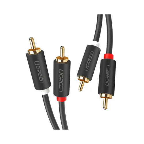 UGREEN 10518 2RCA Male to 2RCA Male Cable (2 Meter) Black AV104