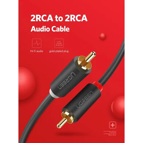 UGREEN 10520 2RCA Male to 2RCA Male  5M Cable