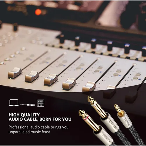 UGREEN 10615 3.5mm TRS to Dual 6.35mm TS Audio 2M Cable