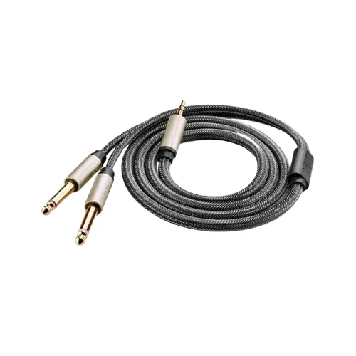 Ugreen 10618 3.5mm TRS To Dual 6.35mm TS Audio Cable 3m Gray