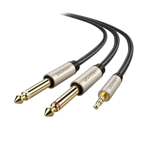 Ugreen 10619 AV126 Cable TRS 3.5MM to 2x TS 6.35MM 5M