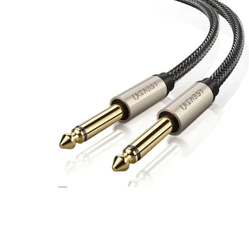 Ugreen 10638 6.35mm Male to Male Stereo Auxiliary Aux Audio Cable - 2M - Gray