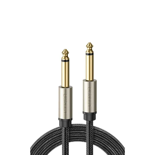 Ugreen 10638 6.35mm Male to Male Stereo Auxiliary Aux Audio Cable - 2M - Gray