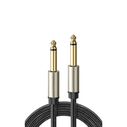 Ugreen 10638 6.35mm Male to Male Stereo Auxiliary Aux Audio Cable – 2M – Gray