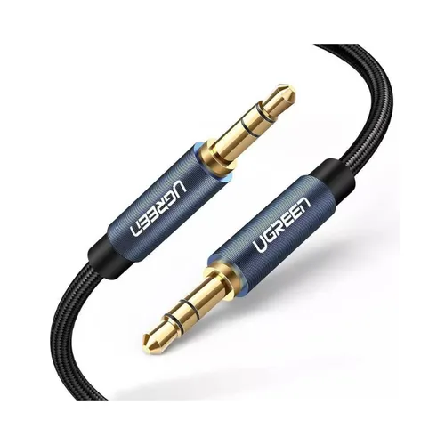 UGREEN 10687 3.5MM Male To 3.5MM Male Cable Gold Plated Metal Case With Braid 2M - Blue