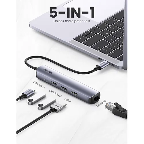 UGREEN 10919 5-in-1 USB C Multifunction Adapter