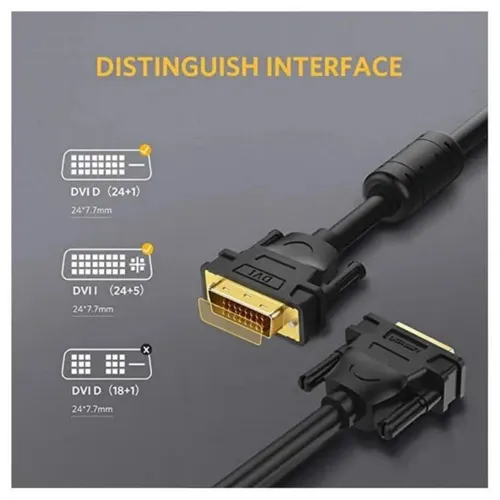 UGREEN 11606 DVI-D 24+1 Dual Link Male to Male Digital 1.5M Video Cable