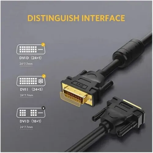 UGREEN 11606 DVI-D 24+1 Dual Link Male to Male Digital 1.5M Video Cable
