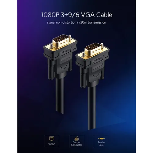 UGREEN 11631 VGA Male to Male 3M Cable