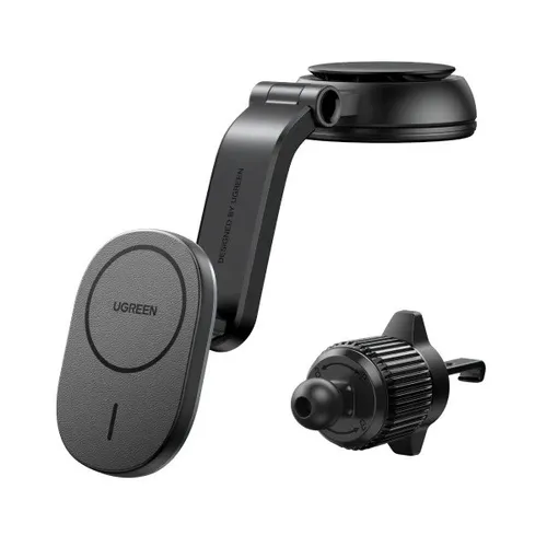 UGREEN 15120 Magnetic Car Holder With Wireless Charger A/C and Dashboard