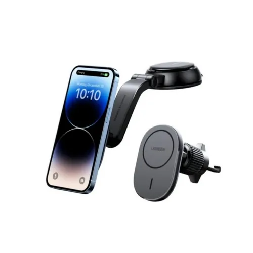 UGREEN 15120 Magnetic Car Holder With Wireless Charger A/C and Dashboard