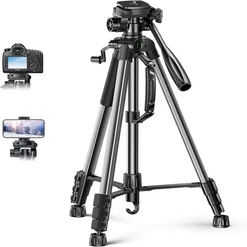 UGREEN 15187 LP661 4-Section Professional Tripod with Clip Phone Holder