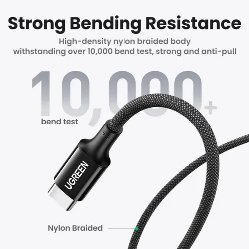 UGREEN 15275 100W 5A USB-C to USB-C Braided 1M Cable