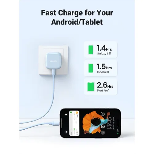 UGREEN 15346 20W USB-C UK 3 Pin Fast Charger