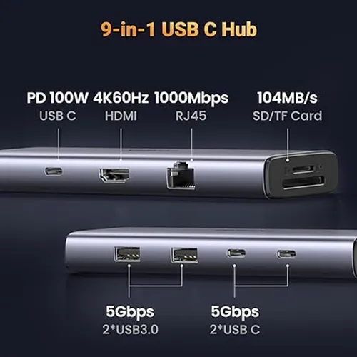 UGREEN 15375 9-in-1 USB Multifunction Hub Adapter