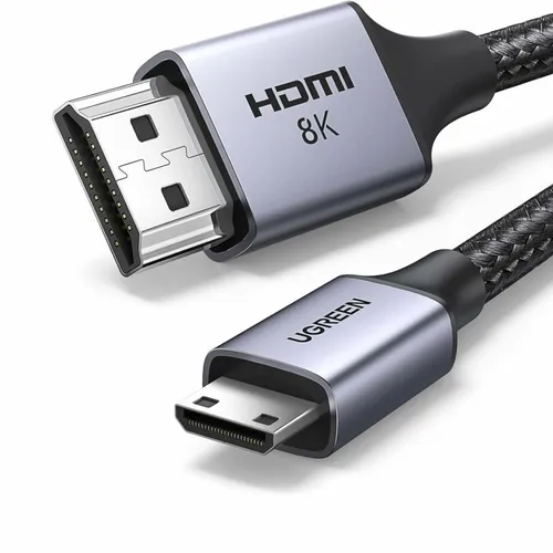 UGREEN 15515 8K Mini HDMI to HDMI 2.1 Braided Cable – 2M