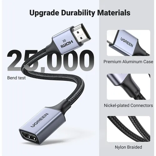 UGREEN 15518 8K HDMI Male to Female Extension Cable
