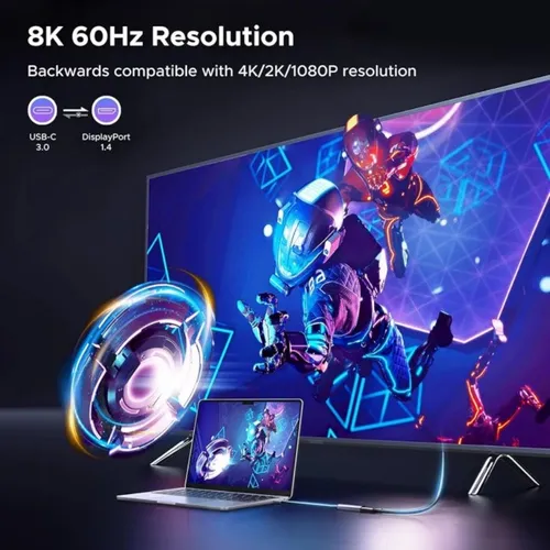 UGREEN 15575 USB-C to DisplayPort 8K@60Hz 10CM Cable