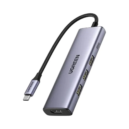 UGREEN 15596 5 in 1 Type-C To HDMI-3 USB 3.0 PD Power Hub