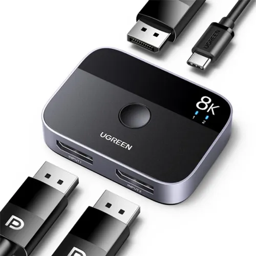 UGREEN 15708 8K 30Hz HDMI DisplayPort Bi-Directional Switch