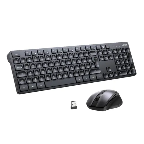 UGREEN 15720 MK006 2.4Ghz Wireless Mouse and Keyboard Combo Set - Black
