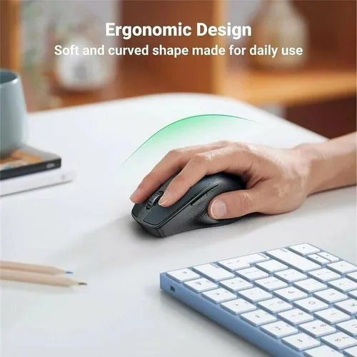 UGREEN 15807 Ergonomic Wireless BT 5.0 / 2.4G 4000Dpi Mouse (Blue)