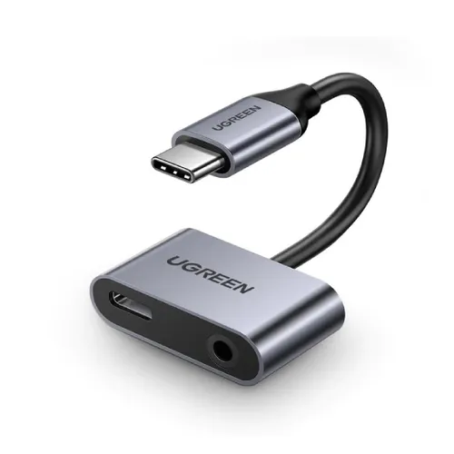 Ugreen 2-IN-1 Charge & Audio USB-C Adapter - 1.5A - GREY