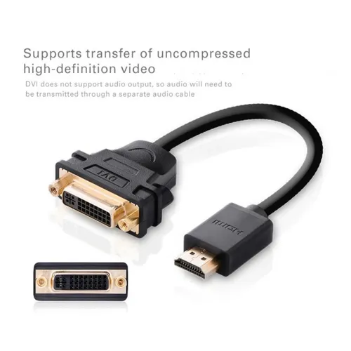 UGREEN 20136 HDMI Male to DVI Female Adapter 22CM Cable