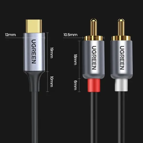UGREEN 20193 USB Type-C to 2RCA Male 1.5M Audio Cable