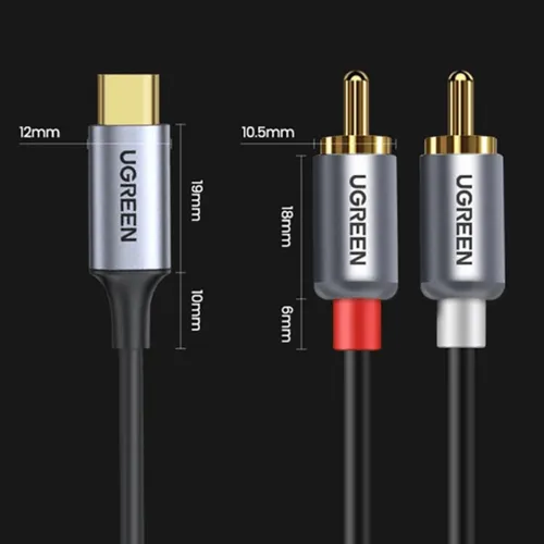 UGREEN 20193 USB Type-C to 2RCA Male 1.5M Audio Cable