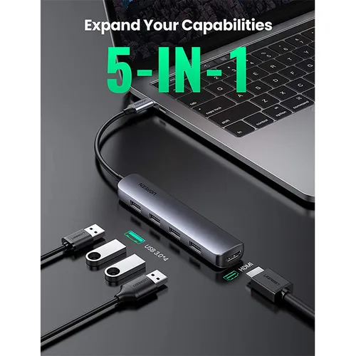 UGREEN 20197 5-in-1 USB C Multifunction Adapter