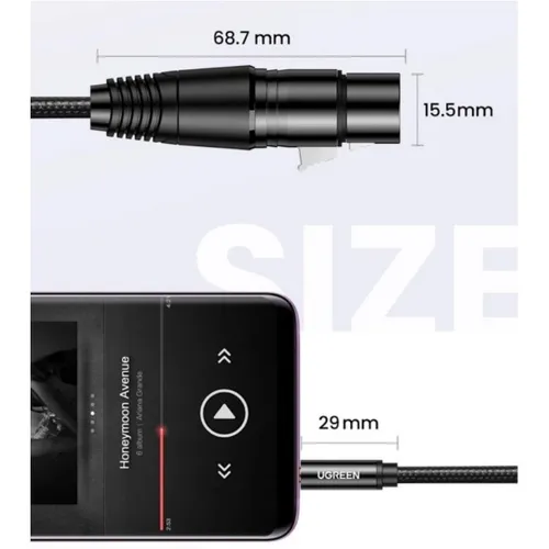 UGREEN 20244 2M 3.5mm Three-Pole Male To XLR Female Audio Cable1