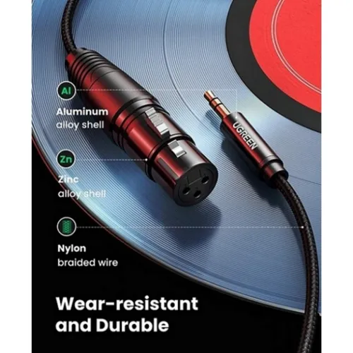 UGREEN 20244 2M 3.5mm Three-Pole Male To XLR Female Audio Cable1
