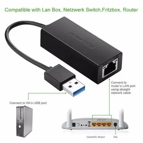 UGREEN 20256 USB 3.0 Gigabit Ethernet Network Adapter