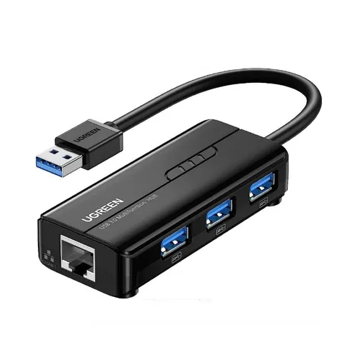 UGREEN 20265 3 Port USB 3.0 Hub with Gigabit Ethernet Adapter