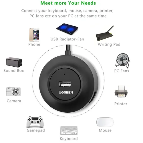 UGREEN 20277 USB to USB 2.0 4 Ports 1M Hub