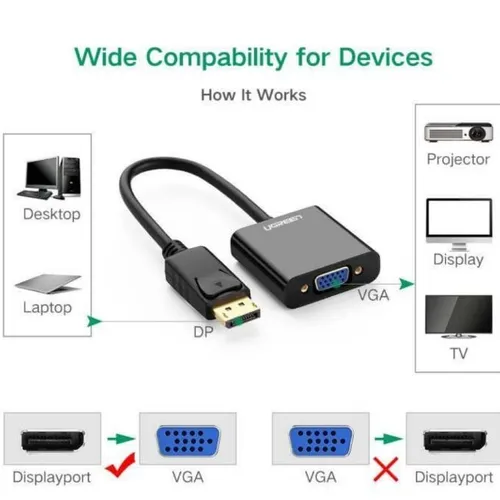 UGREEN 20415 DP Male to VGA Female Converter