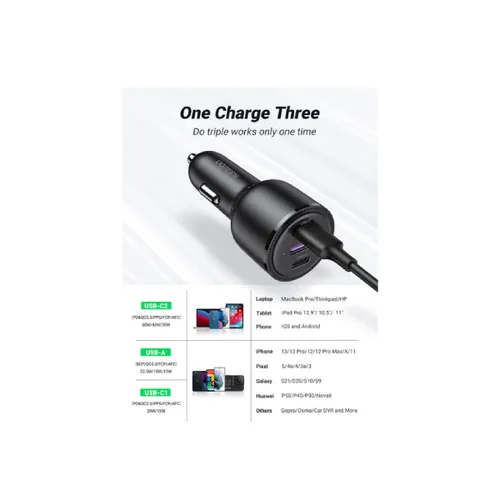 Ugreen 20467 Car Charger 69W