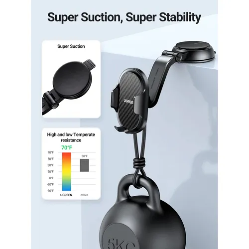UGREEN 20473 Water-Fall Shaped Suction Cup Car Phone Holder